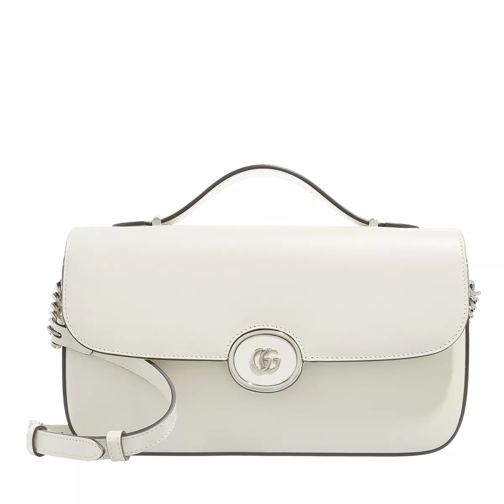 Gucci Petite GG Small Shoulder Bag White Leather Crossbody Bag