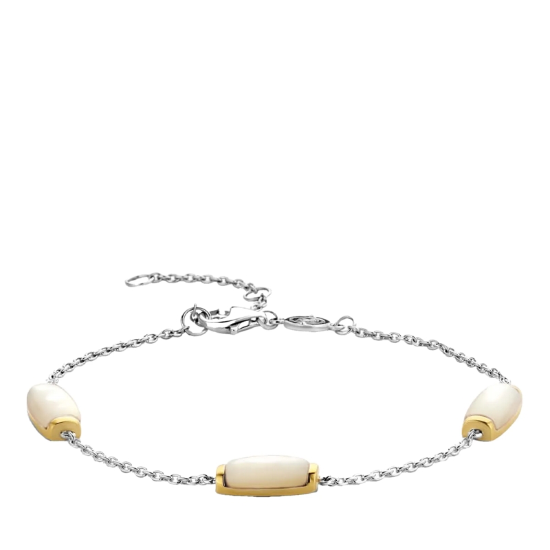 Ti Sento Armband 925er Sterlingsilber The Perlmutt Detail silber
