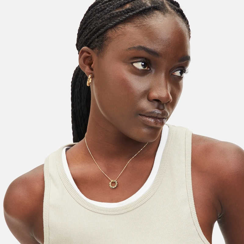 Liebeskind Berlin Mittellange Halskette Edelstahl 3D Lettering schwarz(Image 5)