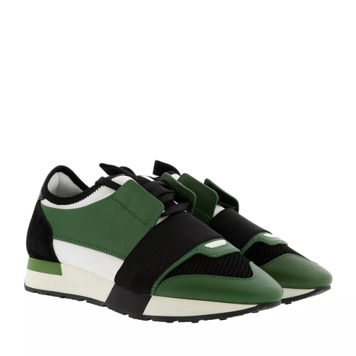 Balenciaga Mixed Media Sneaker Black/Green Low-Top Sneaker