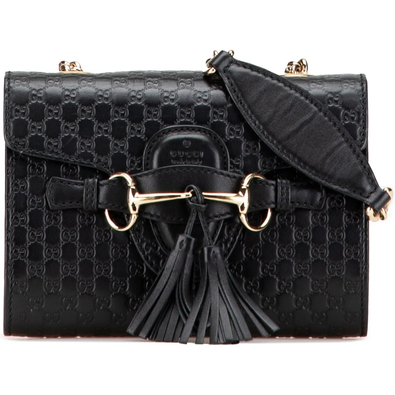 Gucci Sac à bandoulière Mini Microguccissima Emily Crossbody schwarz