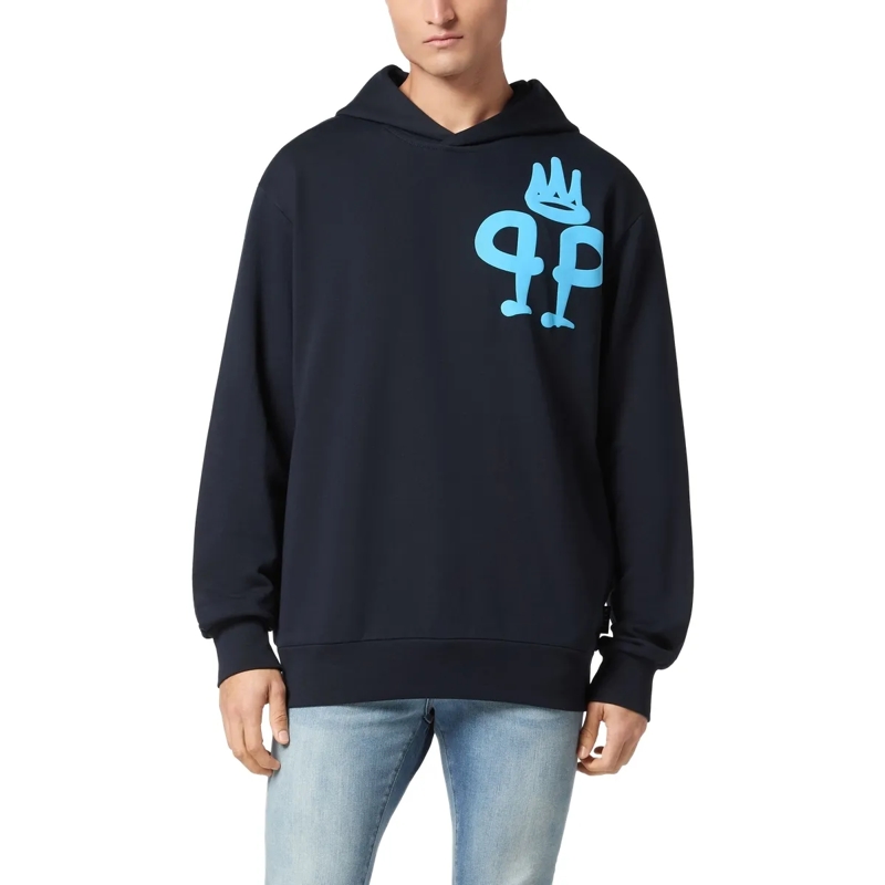 Philipp Plein Top Hoodie King Plein dunkel-blau(Image 3)