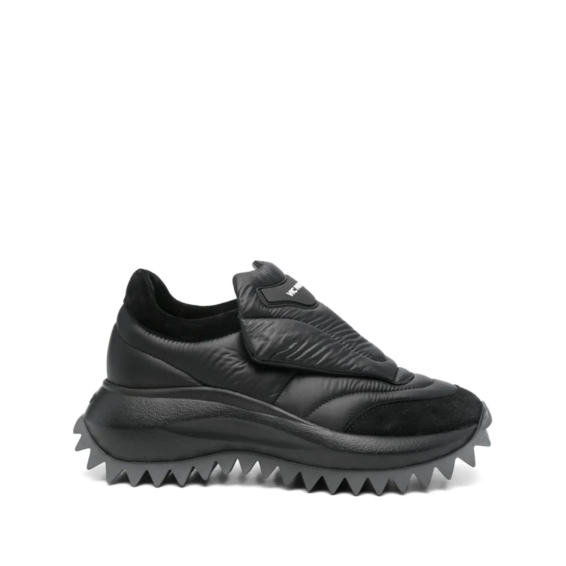 Vic Matié Sneaker basse Black Wedge Sole Sneakers With Textured Upper Black