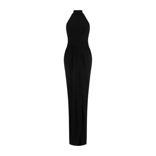 Alaia Draped Long Dress Black 