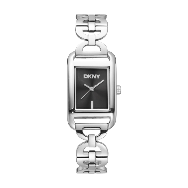 DKNY Quarzuhr Quarzuhr Open Link Square Watch silber