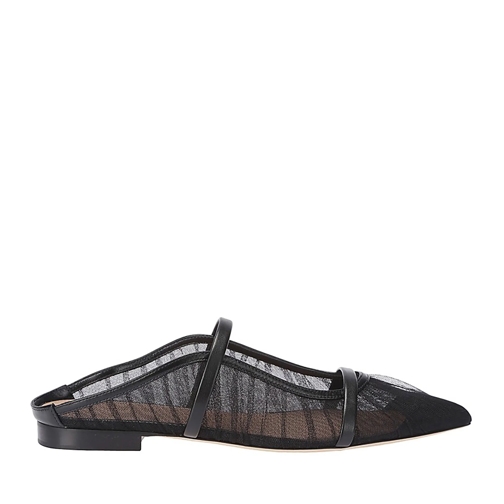 Malone Souliers Muil Flat Mules In Black Mesh Black