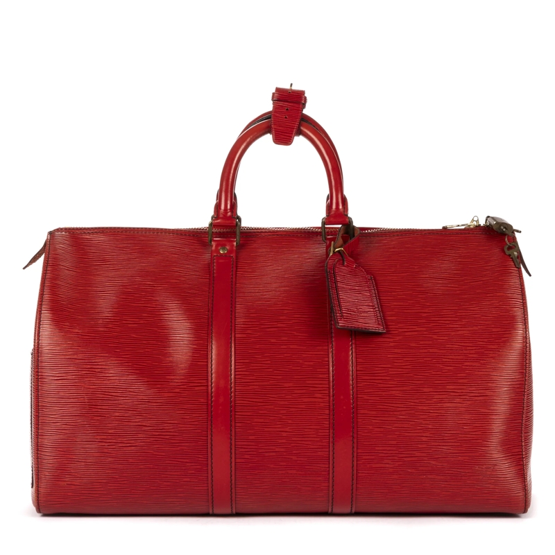 Louis Vuitton Crossbody Bag Keepall Black Stitchings 45 rot