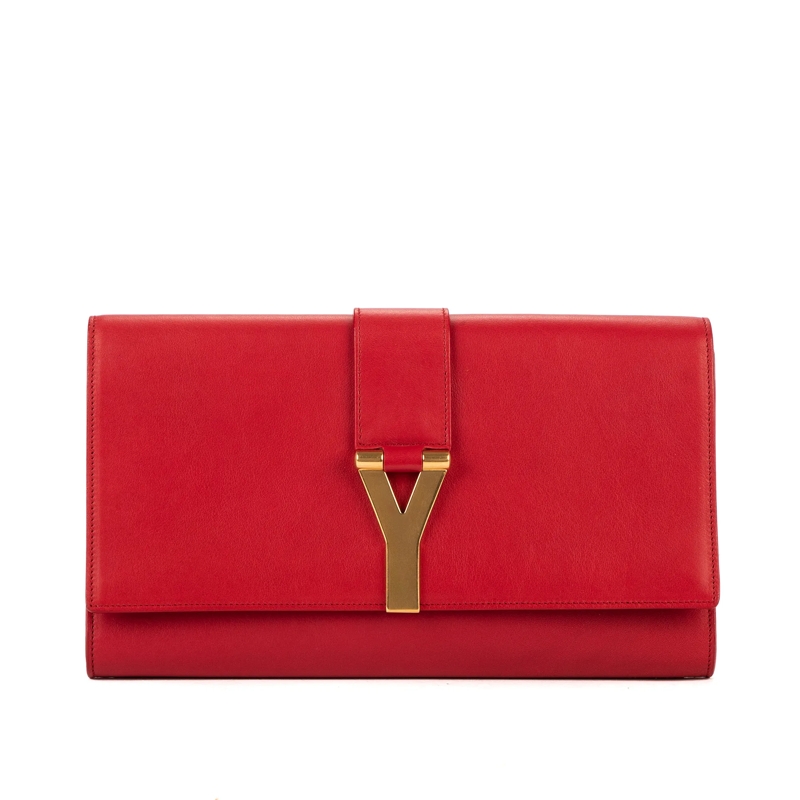 Saint Laurent Crossbody Bag Classic Y Line Clutch rot