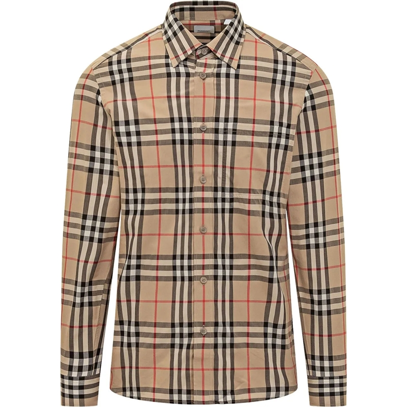 Burberry Haut décontracté Caxtan Camicia Check beige