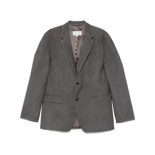 Maison Margiela Blazer Grey Wool Single-Breasted Jacket Grey