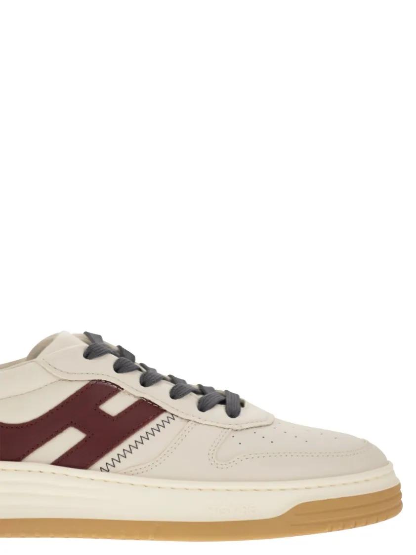 Thumbnail - Hogan Low-Top Sneaker - H630 - Leather Lace-Up Trainers - Gr. 8_5 - in Beige - für Damen