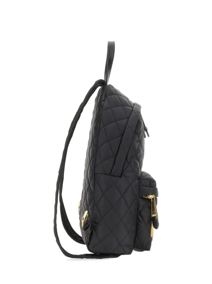 Moschino Rugzakken Quilted Nylon Backpack in zwart