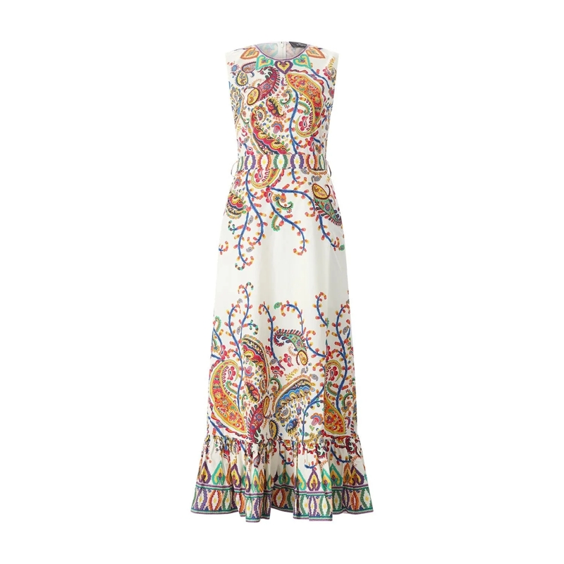 Etro Maxikleid Maxikleid mit Paisleymuster mehrfarbig