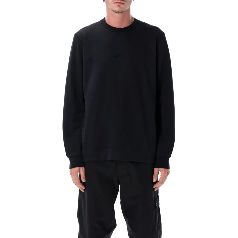 Stone Island  Cotton Crewneck Sweatshirt Black