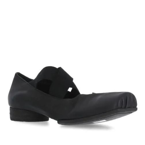 Uma Wang Black Smooth Leather Ballet Shoes Black Ballerine