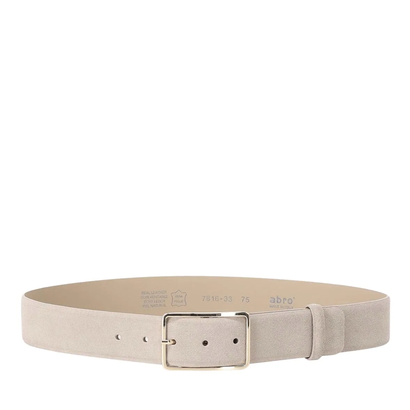Abro Ledergürtel Gürtel aus Veloursleder beige