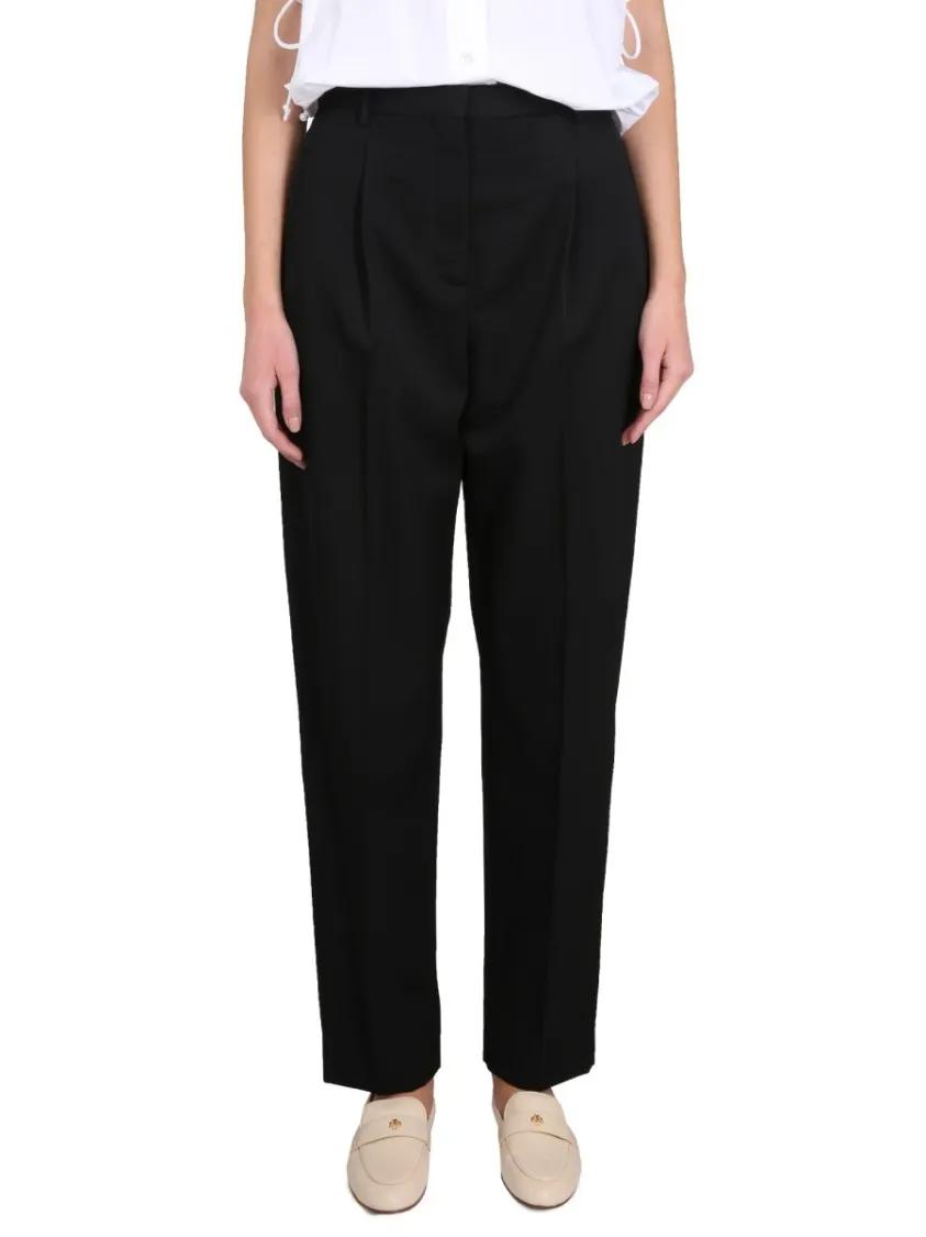 Thumbnail - Tory Burch - Tailored Black Wool Pants With Concealed Closure - Größe 6 - schwarz