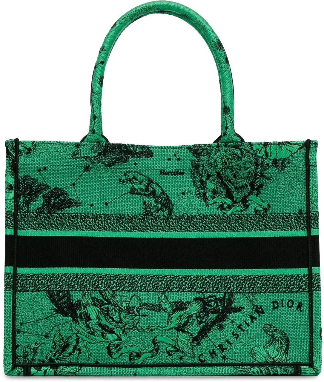 Thumbnail - Christian Dior Shopper - 2021 Medium Embroidered Canvas Book Tote - Gr. unisize - in Grün - für Damen