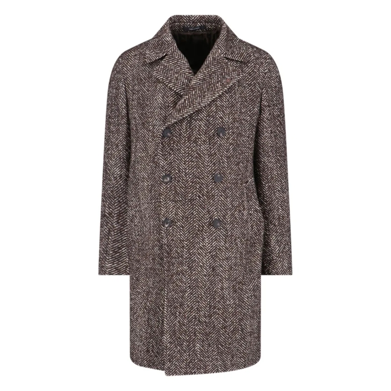 Tagliatore Manteaux de tanche Double-Breasted Coat – Brown Brown