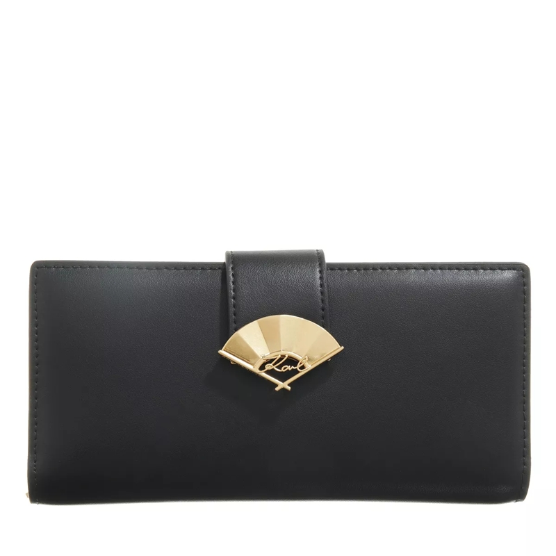 Karl Lagerfeld Portemonnaie mit Überschlag K/Signature Fan Lg Tote Black