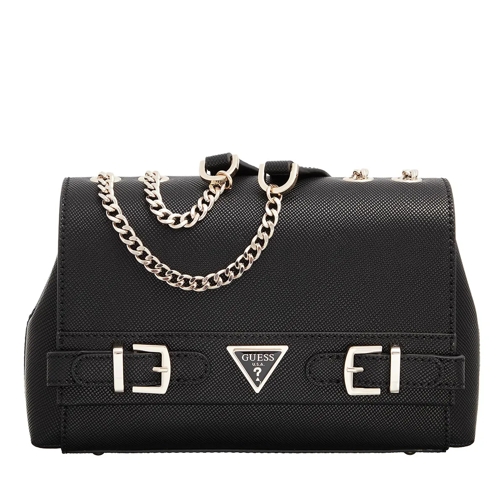 Guess Levante Convertible Xbody Flap Black Shoulder Bag