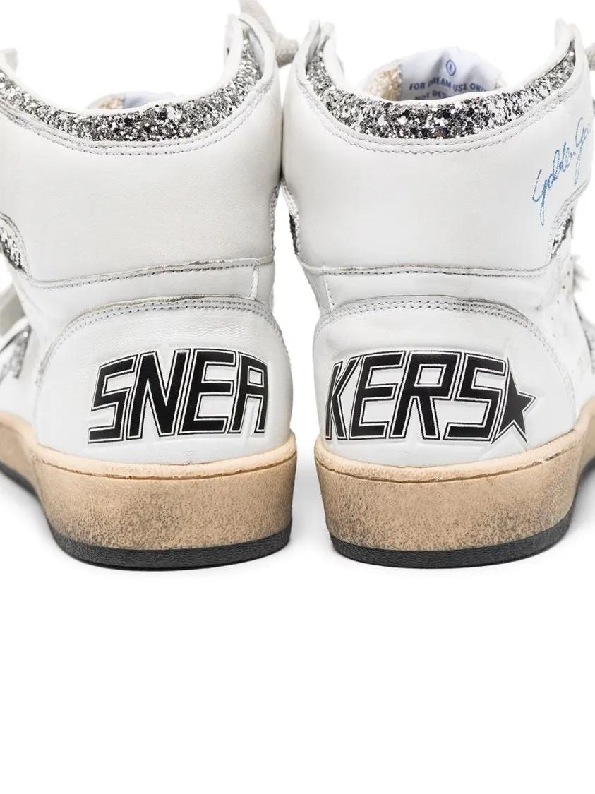 Golden Goose Low-Top Sneakers Sky-Star High-Top Sneakers in wit