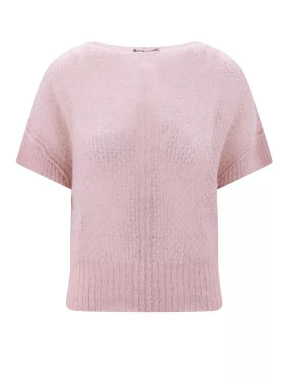 Alberta Ferretti Ribbed Mohair Sweater Pink | fashionette