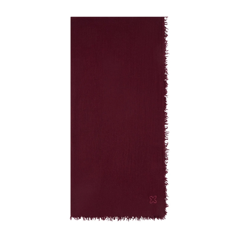 Codello Écharpe légère Schal aus Wolle & Kaschmir Dunkelrot