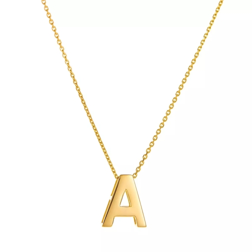 BELORO Necklace Letter A Yellow Gold Mittellange Halskette