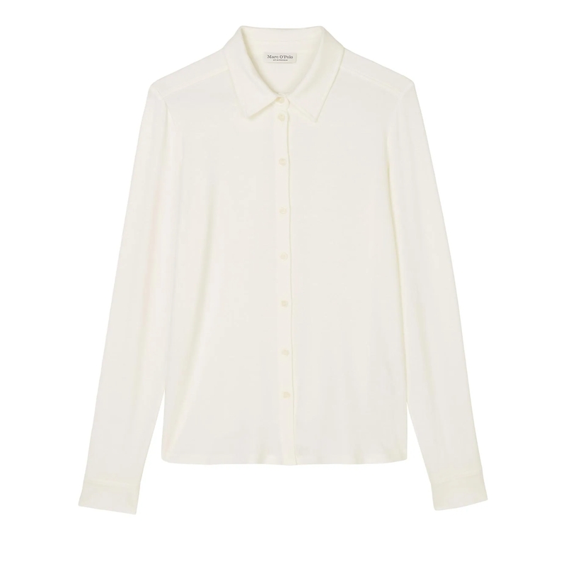 Marc O´Polo  Jersey-blouse, long sleeve, collar, off white