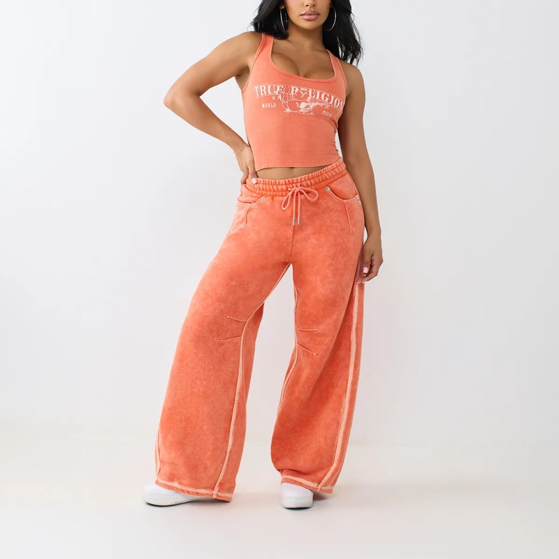 True Religion Jogginghose - Jogginghose- Entspannte Silhouette- Geschwunde orange(Image 2)