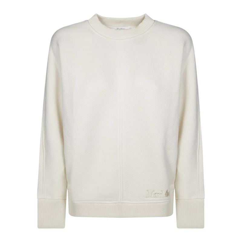 Max Mara  Cral Crew Neck Sweatshirt White