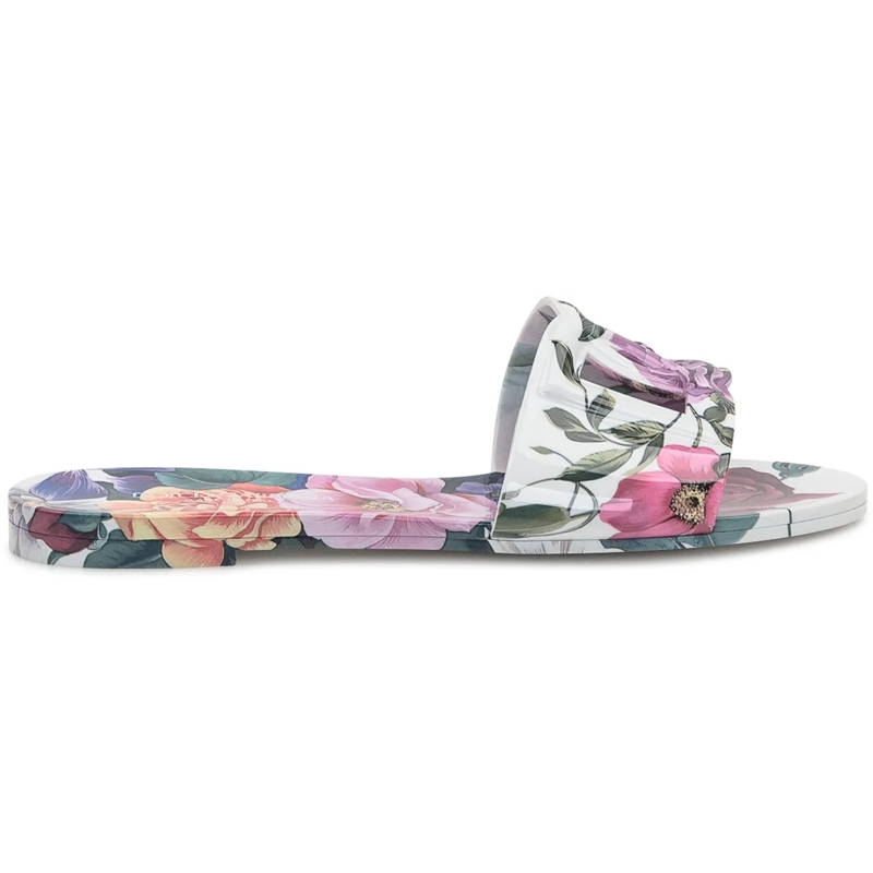 Dolce&Gabbana Slides Sandali Flat Floreali mehrfarbig
