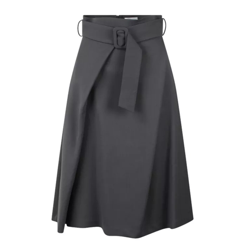P.A.R.O.S.H. Belted Midi Skirt Grey 