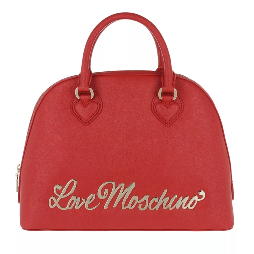 Love Moschino Letter Handle Bag Rosso Cartable