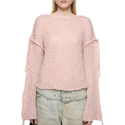 Acne Studios Sweatshirts Sweater Knitted Laces rose