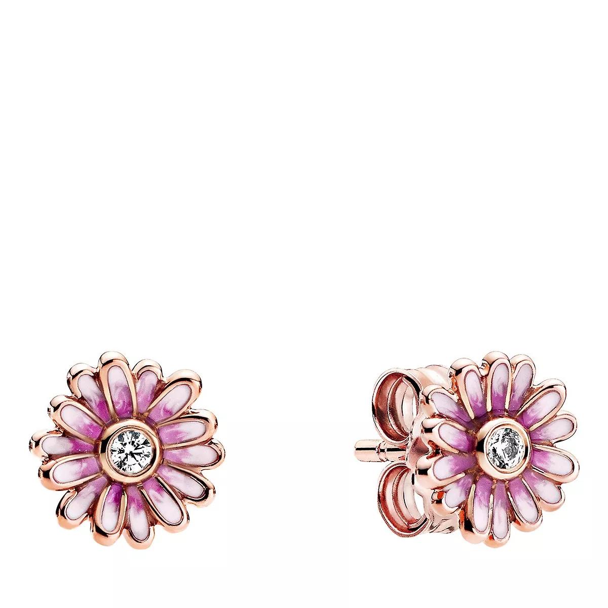 Pandora Women's Quarz Earrings - Rosafarbene Gänseblümchen Ohrringe - Earrings For Unisize