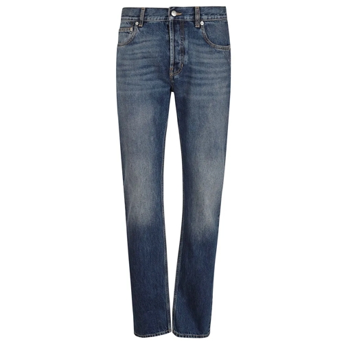 Alexander McQueen Jeans Classic Fit Cotton Denim Jeans Blue