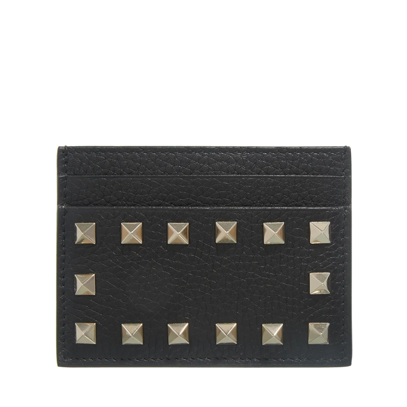 Valentino Garavani Kartenhalter Rockstud Cardholder Wallet Leather Nero