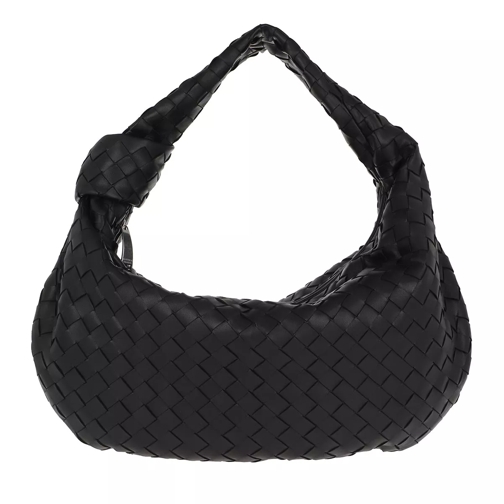 Bottega Veneta Jodie Intrecciato Knot Shoulder Bag Leather Nero Hobo Bag