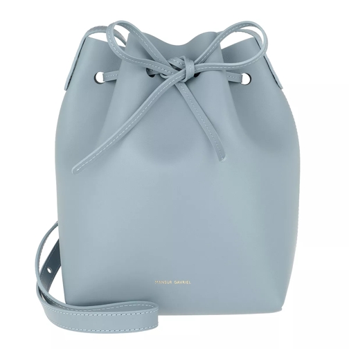 Mansur Gavriel Mini Bucket Bag Grey Blue Buideltas
