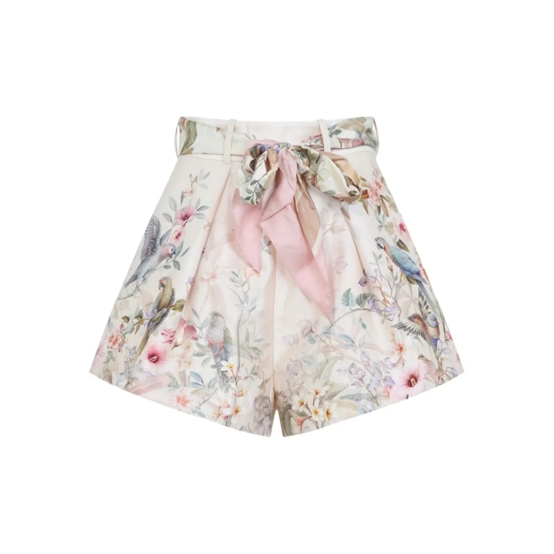 Zimmermann Casual Shorts Bermuda Shorts In Silk-Cotton Blend With Floral Pr White