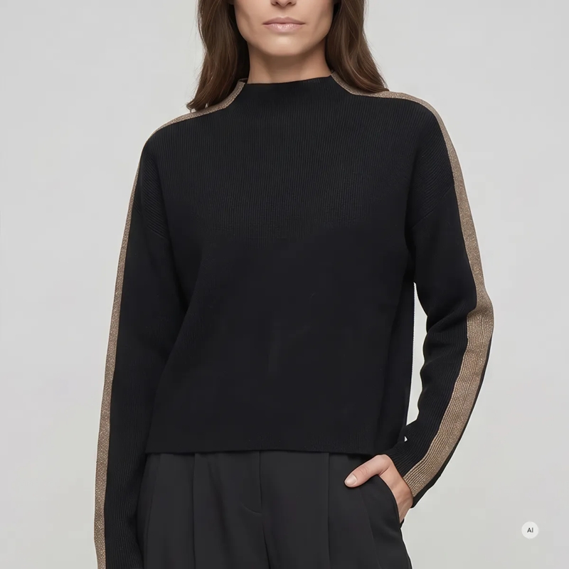 Marc Aurel Pullover Dieser Pullover setzt mit seinen Kontraststreifen  schwarz(Image 3)