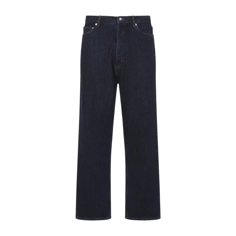 Studio Nicholson Jeans Straight-Leg Indigo Denim Jeans With Classic Five- Blue