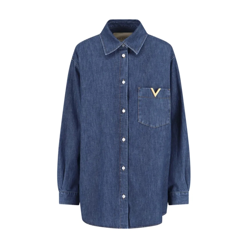 Valentino Garavani Overhemd Tailored Neutrals Valentino Shirts Collection Blue