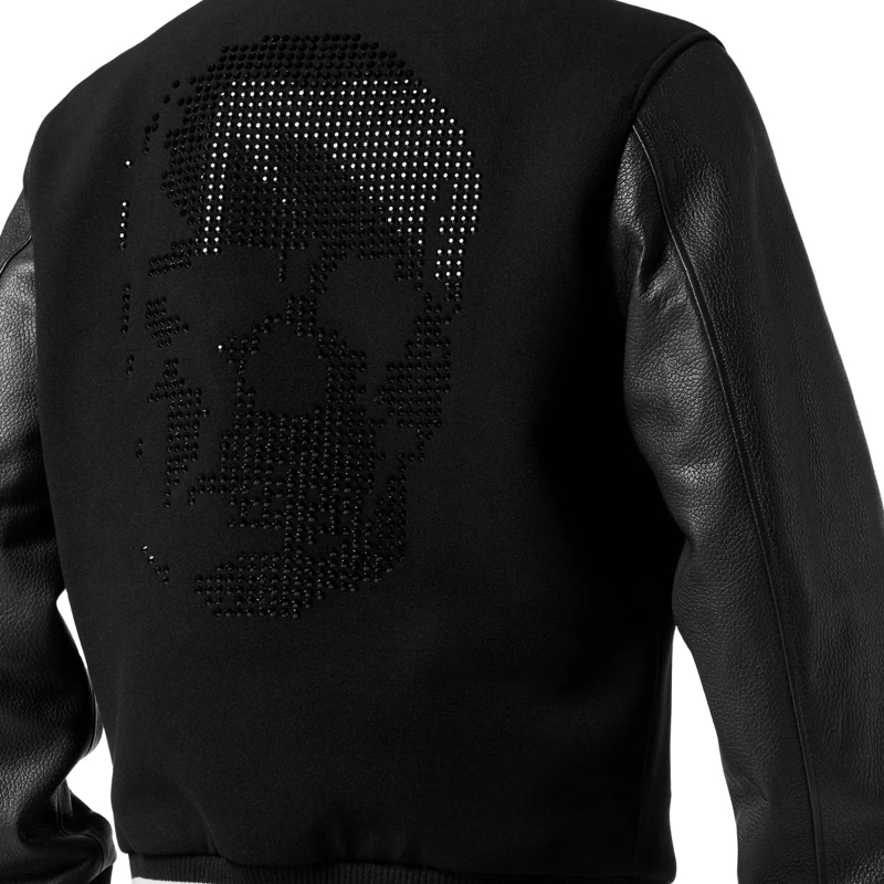 Philipp Plein Daunenjacke Bomber Skull Mit Schmucksteinen schwarz(Image 5)