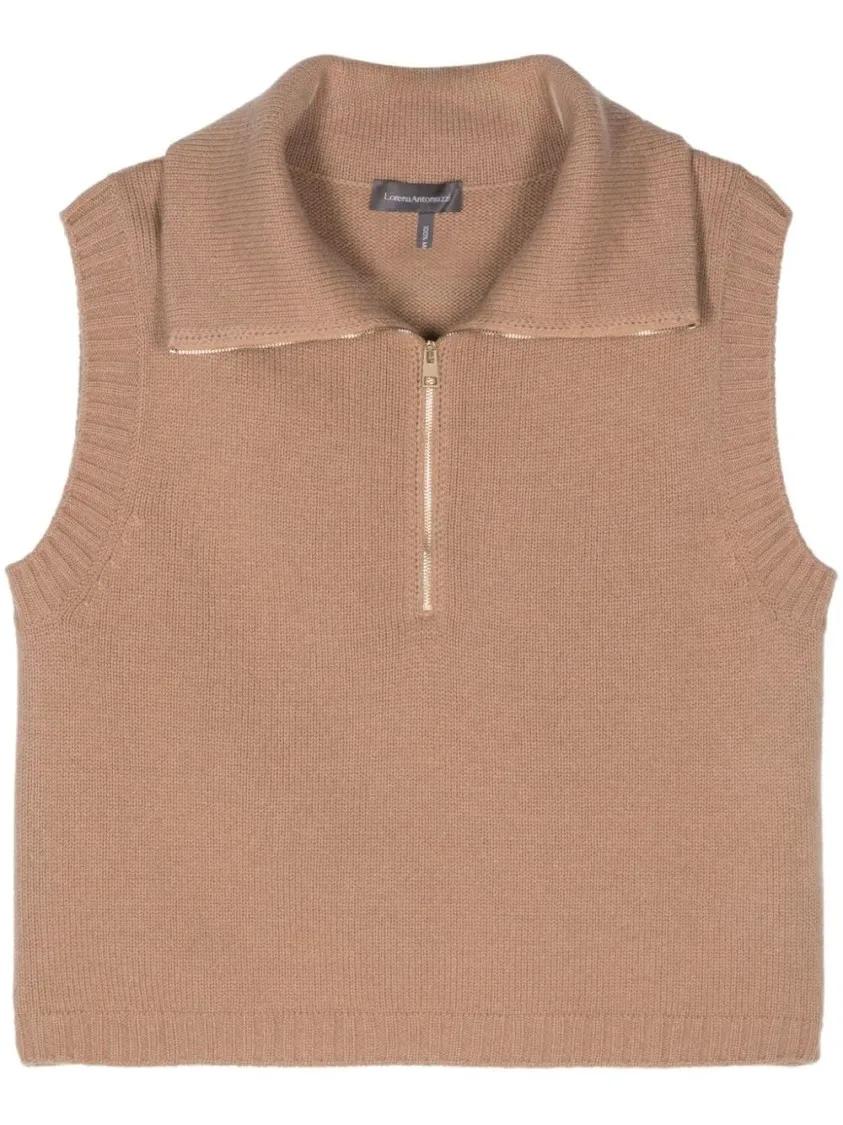 Thumbnail - Lorena Antoniazzi - Cashmere Gilet - Größe 46 - braun
