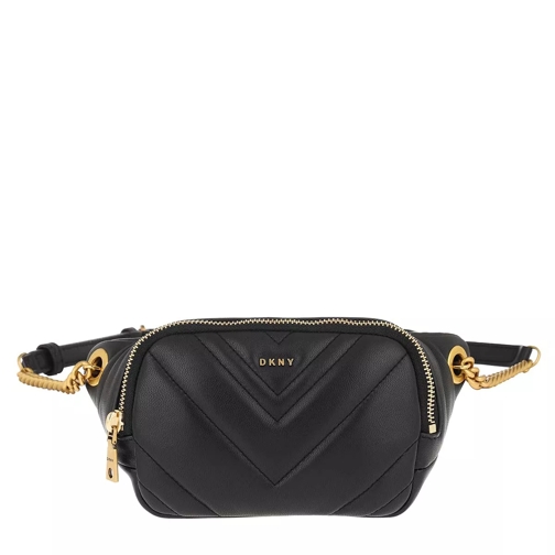 DKNY Vivian Belt Bag Black Gold Crossbodytas