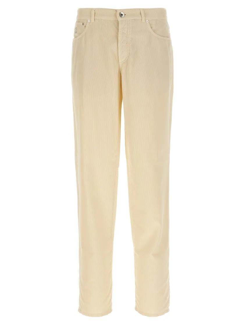 Thumbnail - Brunello Cucinelli - 900 Stripes Cotton Pants - Größe 46 - beige