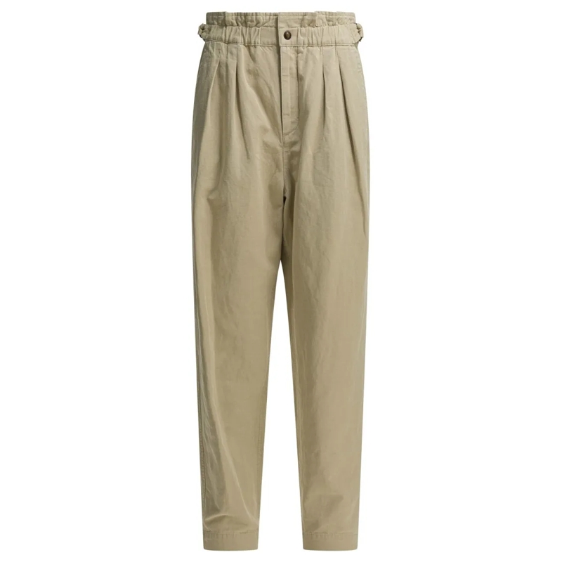 Etoile Isabel Marant  High-Waisted Trousers With Relaxed Fit Neutrals